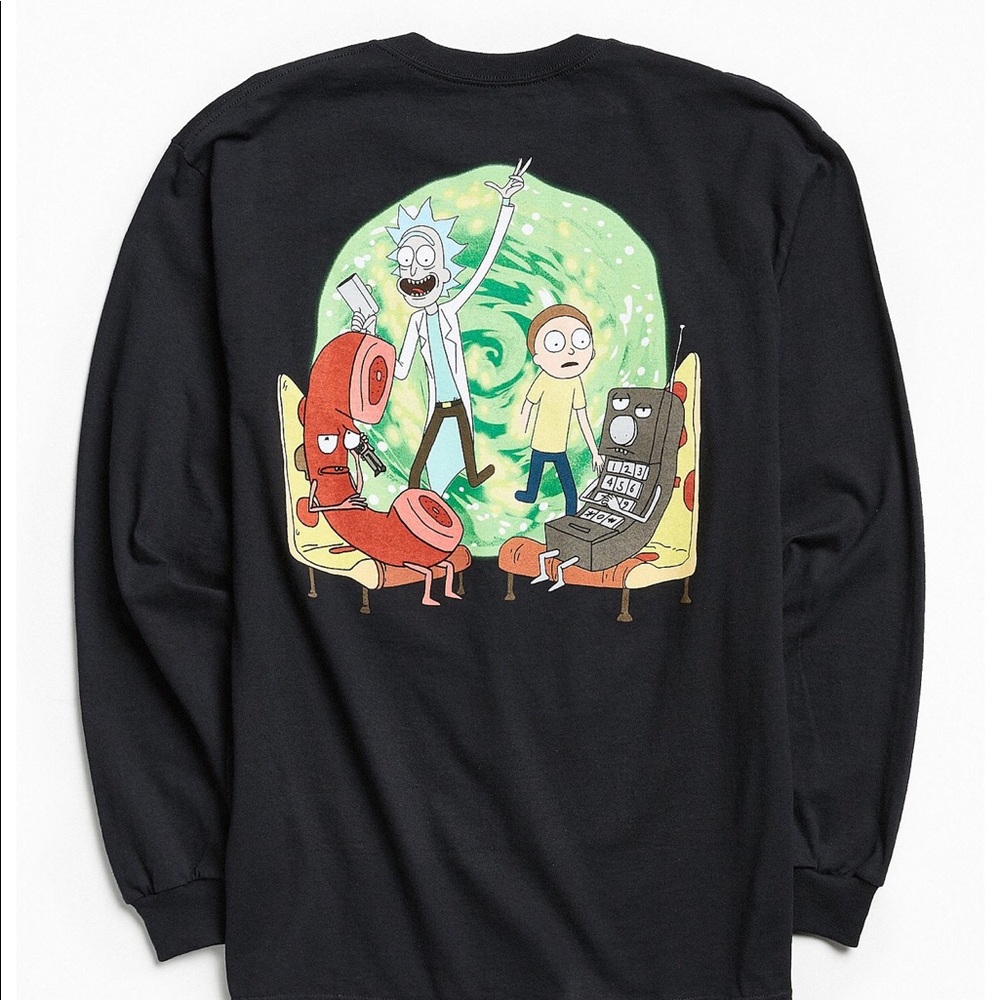 brand new long sleeve rick and morty tee